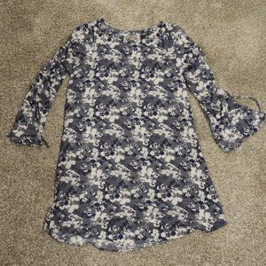 Mossimo Dress Long Sleeve Shift Boho Floral